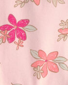 Toddler Girl Tropical Floral Bike Shorts - Pink, image 3 of 4 slides