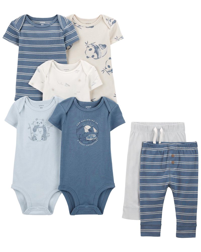 7-Pack Bodysuits & Pants Set, image 1 of 1 slides