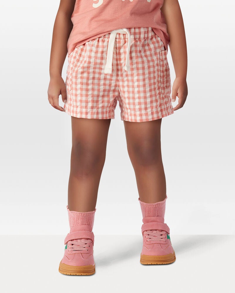 Toddler Gingham Shorts Made With Organic Cotton, image 2 of 6 slides