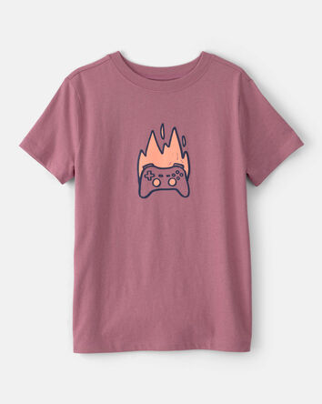 Boys Game Controller Graphic Tee - Red, 