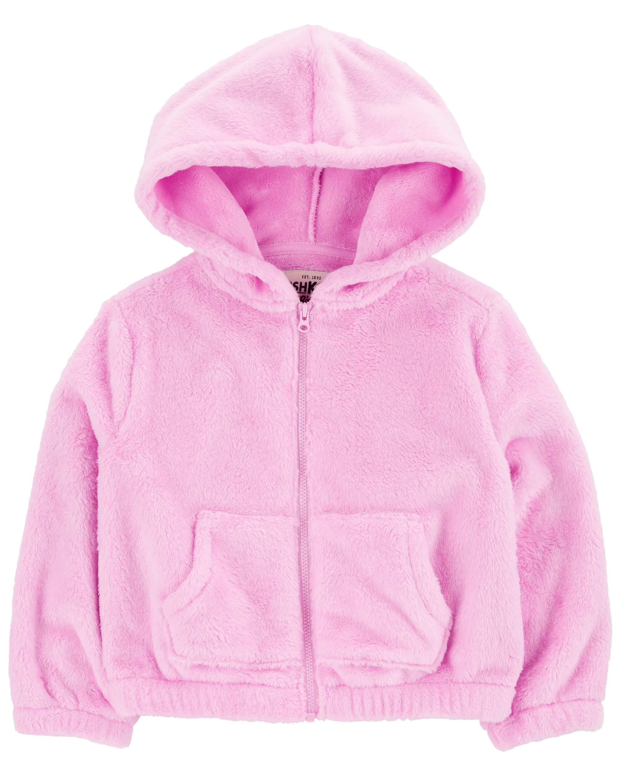 Baby Girls Baby Velour Zip Up Jacket Pink 18M OshKosh Bgosh