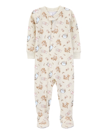 Baby Winnie The Pooh Snug Fit Cotton Footie 1-Piece Pyjamas, 