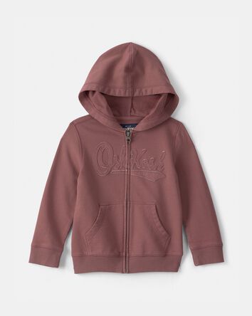 Toddler OshKosh Logo Hooded Zip-Up Jacket - Brown, 