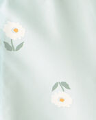 Baby Girl Flowers Rain Jacket -Blue, image 3 of 3 slides