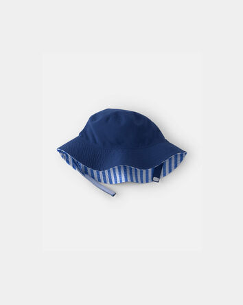 Baby Boy Reversible Stripe Swim Hat - Blue, 