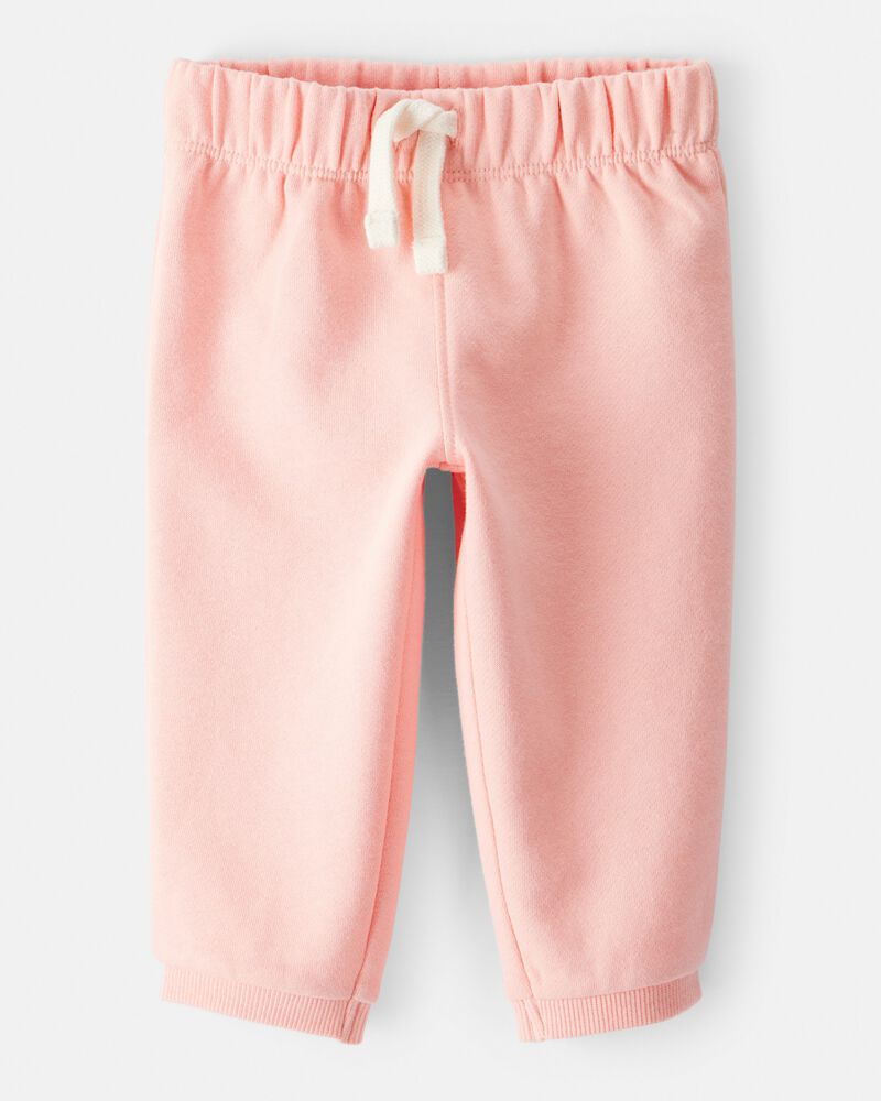 Baby Girl Cotton Pull-On Pants - Orange, image 1 of 4 slides