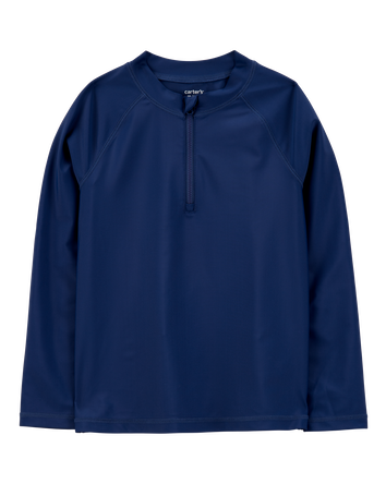 Kid Long Sleeve Half-Zip Rashguard, 