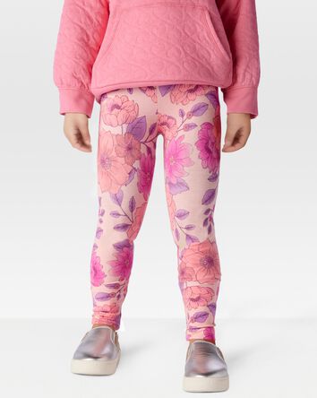 Toddler Floral-Print Stretch Leggings - Pink, 