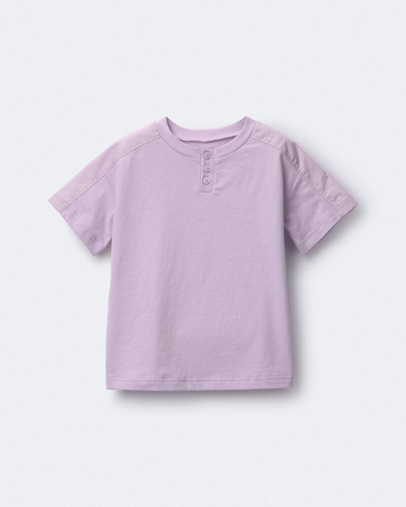 Toddler Henley Tee- Purple, image 2 of 5 slides