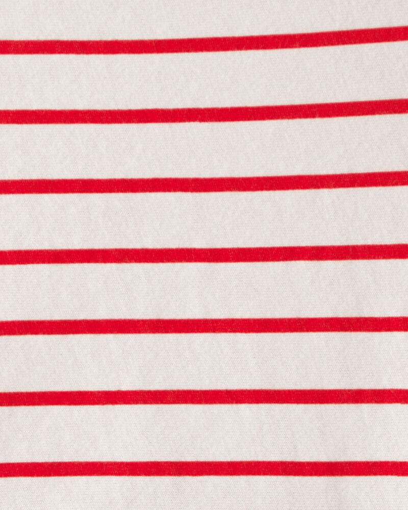 Toddler Girl Striped Short-Sleeve Dress - Red/Ivory, image 4 of 5 slides