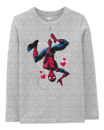 Kid Spider-Man Valentine's Day Tee - Grey, 