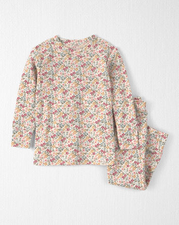 B&eacute;b&eacute; fille - Pyjama 2 pi&egrave;ces en coton biologique &agrave; motif floral, 