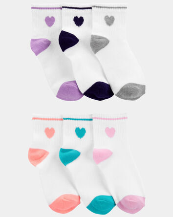 Enfant 6 paires de chaussettes mi-mollet, 