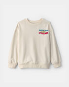 Boys &copy;Marvel Spider-Man French Terry Pullover Sweatshirt - White, image 1 of 4 slides