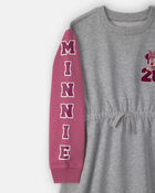 Girls Disney&copy; Minnie Colour Block Long-Sleeve Dress - Grey, image 3 of 5 slides