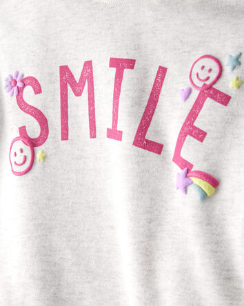 Toddler Girl Smile French Terry Long-Sleeve Top & Skirt Set, 