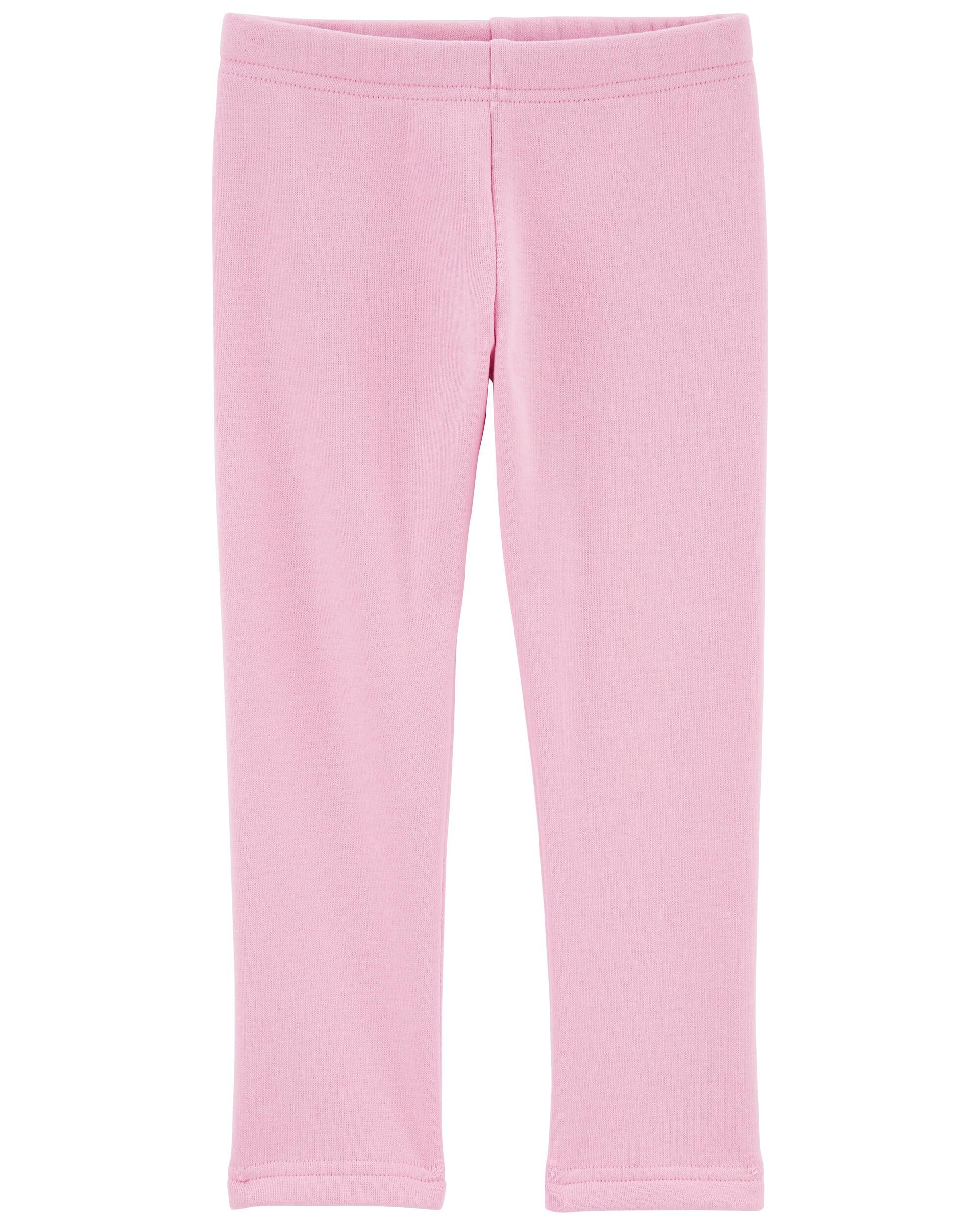 Pink best sale fleece leggings