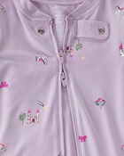 Baby Girl Fairytale PurelySoft 2-Way Zip 1-Piece Pyjama - Purple, image 3 of 7 slides