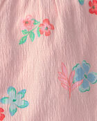 Toddler Girl 2-Piece Floral Ruffle Top & Short Set - Pink, image 3 of 5 slides