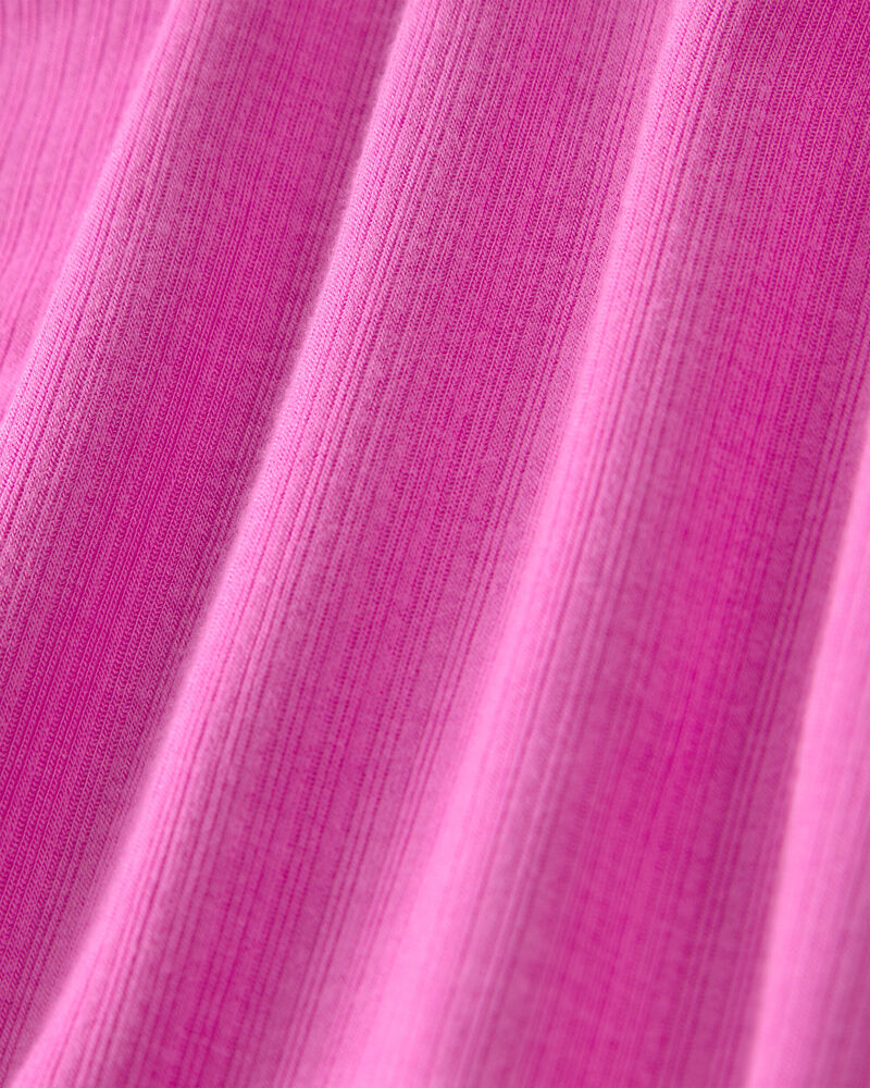 Girls PurelySoft Short-Sleeve Snug Fit 2-Piece Pyjama Set - Pink, image 5 of 7 slides