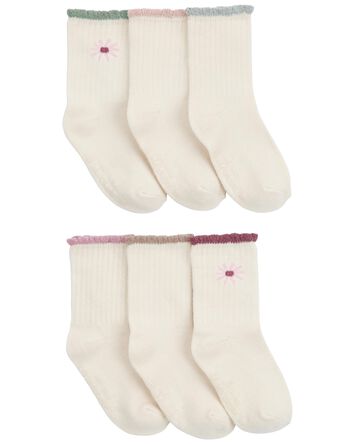 Toddler 6-Pack Daisy Socks, 