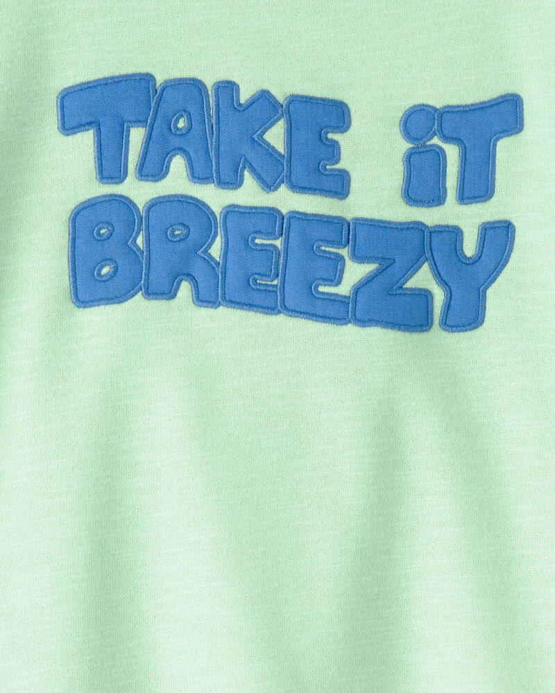 Toddler 'Take It Breezy' French Terry Pullover Sweatshirt - Green, image 4 of 5 slides