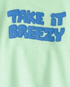 Toddler 'Take It Breezy' French Terry Pullover Sweatshirt - Green, image 4 of 5 slides