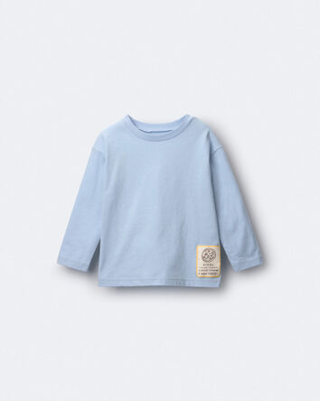 Toddler Pizza Long-Sleeve Relaxed Tee - Blue, 