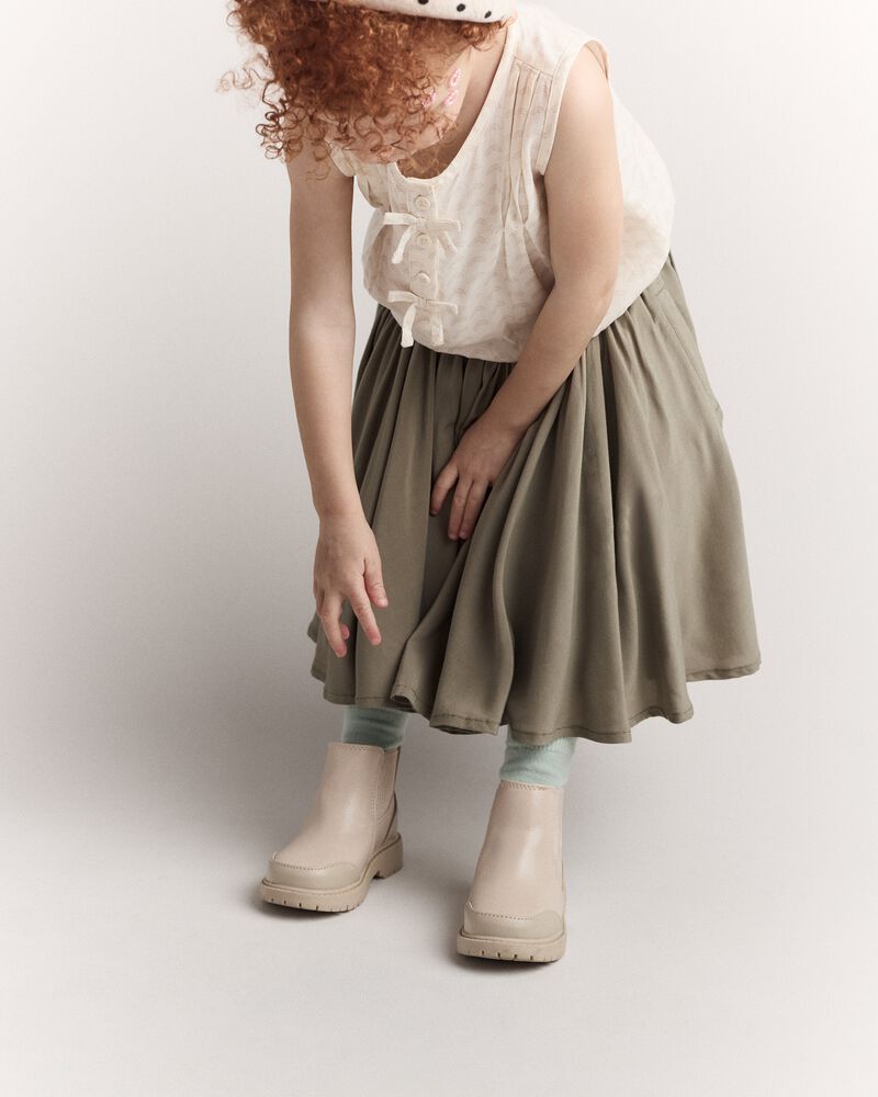 Toddler Girl Avenue Twirl™ Midi Skirt - Olive, image 5 of 8 slides