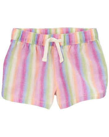Striped Drawstring Sun Shorts, 