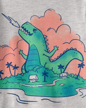 Tout-petit gar&ccedil;on - T-shirt &agrave; imprim&eacute; de dinosaure - Gris, 