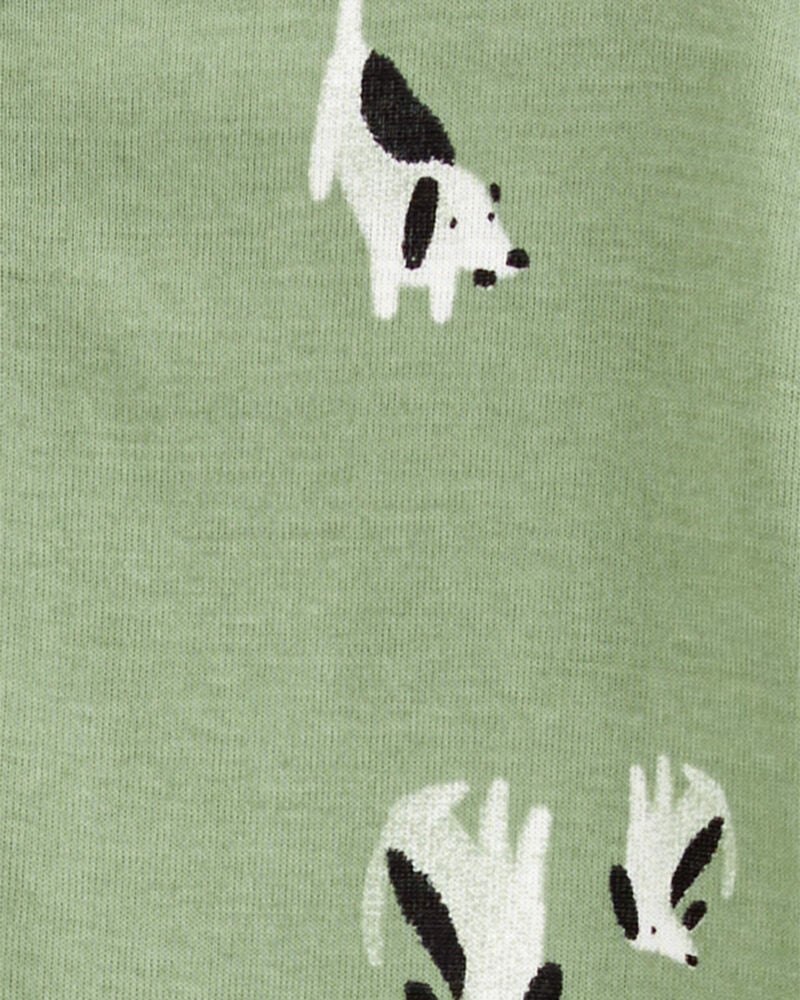 Toddler 1-Piece Dog 100% Snug Fit Cotton Footie Pyjamas, image 2 of 4 slides