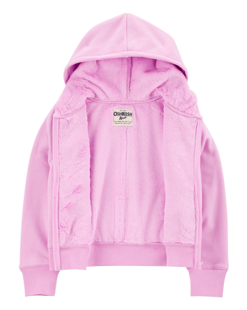 Kid Fleece-Lined Zip-Up Jacket - Pink, 