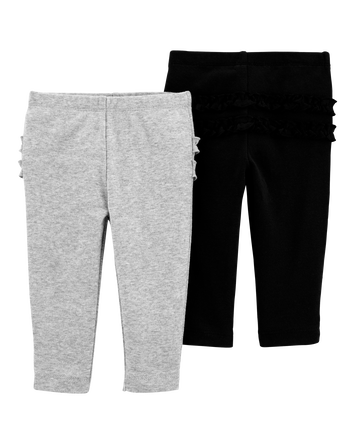 Baby Girl 2-Pack Cotton Pants, 