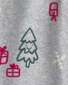 Baby Boy 2-Piece Fleece Top & Pant Set - Green/Grey, image 4 of 5 slides