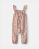 Baby Girl Floral Jumpsuit - Pink, image 1 of 5 slides