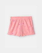 Toddler Girl Fruit Short-Sleeve Loose Fit 2-Piece pyjama Set - Pink, image 3 of 6 slides