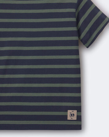 Toddler Boy Relaxed Tee in Stripes - Navy/Beige, 