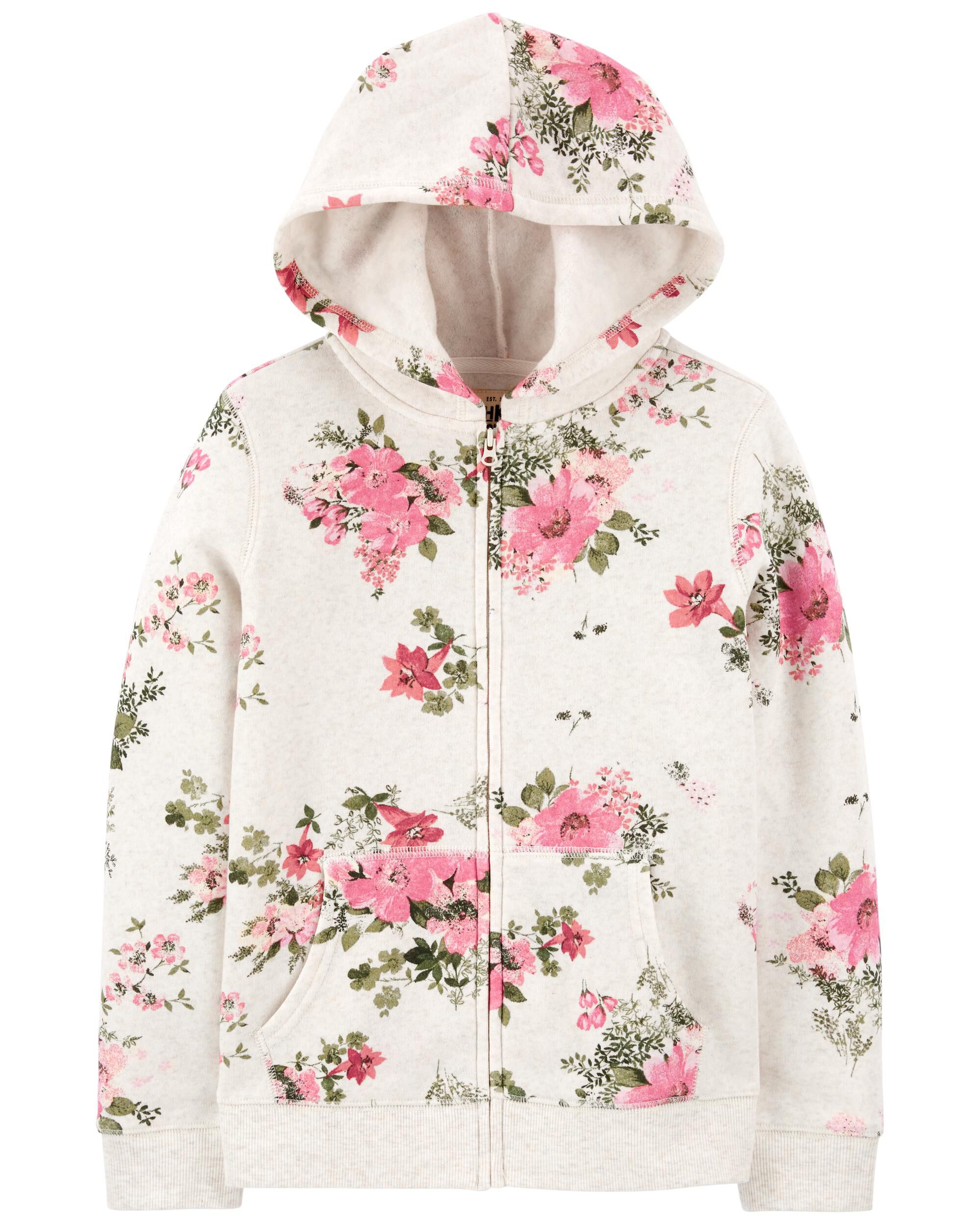 Floral Logo Fleece Hoodie