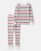 Kid Striped Holiday 2-Piece Pyjama Set , image 1 of 3 slides