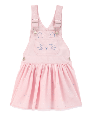Baby Bunny Glitter Jumper Dress - Pink, 