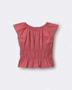 Tout-petit fille - Haut p&eacute;plum &agrave; taille &eacute;lastique - Bourgogne, image 2 sur 6 diapositives