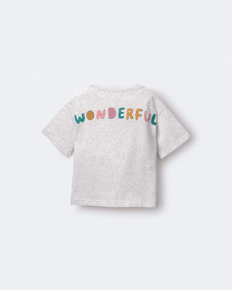 Toddler Girl 'Ask Me How I'm Feeling' Rolled Cuff Tee - Heather Grey, image 5 of 6 slides
