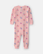 B&eacute;b&eacute; fille - Pyjama ajust&eacute; 1 pi&egrave;ce isotherme &agrave; motif floral &ndash; Rose, image 2 sur 4 diapositives