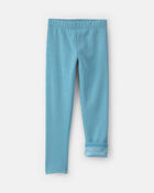 Filles - Legging extensible en molleton &agrave; brillant &ndash; Bleu, image 3 sur 4 diapositives