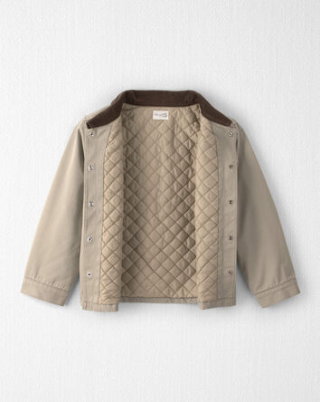 Kids Organic Cotton Twill Barn Jacket - Khaki, 
