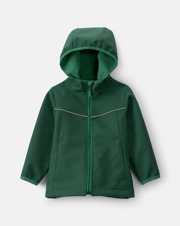 Toddler Boy Water-Activated Rain Jacket- Green, 