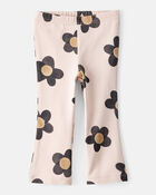 Baby Girl Floral Cotton Flare Active Pants, image 1 of 4 slides