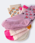 Toute-petit fille - Emballage 3 paires de chaussettes mi-mollet &agrave; motif floral, image 3 sur 3 diapositives