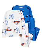 Baby 4-Piece Big Foot 100% Snug Fit Cotton Pyjamas, image 1 of 4 slides